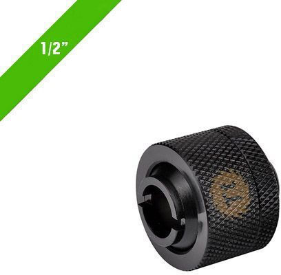 Thermaltake Pacific 1/2 Inch ID x 5/8 Inch OD Compression Black Fittings