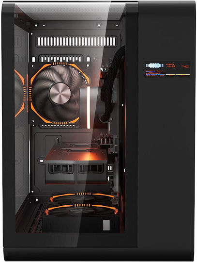 1STPLAYER RT5 Геймърска Micro Tower Кутия За Компютър Със Страничен Прозорец Черна