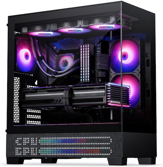 Phanteks XT Gaming Midi-Turm Computergehäuse mit Seitenfenster Schwarz