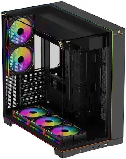 Thermalright A70 ARGB Gaming Midi-Turm Computergehäuse mit Seitenfenster Schwarz