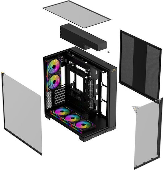 Thermalright A70 Gaming Midi-Turm Computergehäuse mit Seitenfenster Schwarz