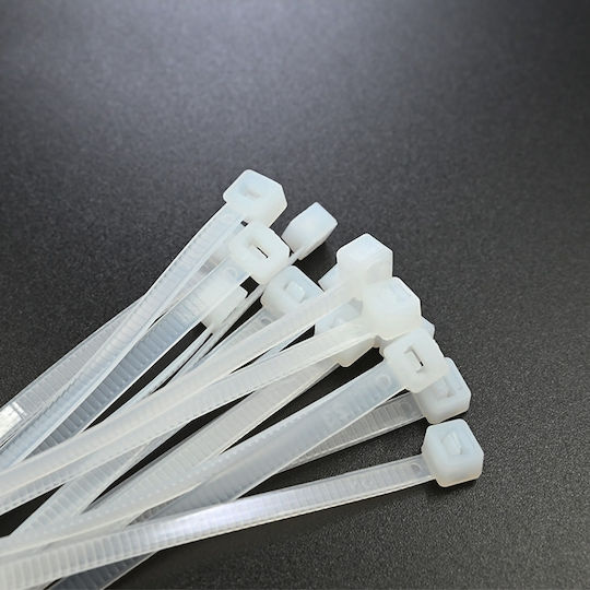 Qoltec Cable Ties 4.8*160mm 100 Pcs Nylon66 Uv White