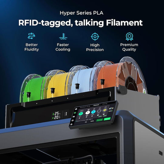 Creality3D Filament Pentru Imprimante 3D PLA RFID 1.75mm Albastru Stardust 1kg 1 Bucată Bobină
