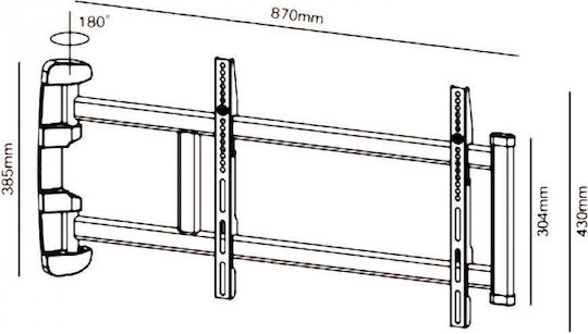 Techly Ica-plb Wall Mounted TV Mount With Extension Arm Up To 60" And 35kg Silver