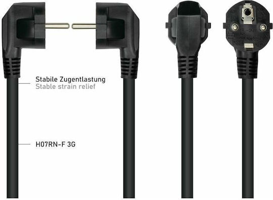 Alcasa IEC C15 - IEC C15 Power Cable 1.8m Black