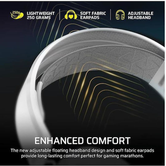 Corsair HS35 V3 Drahtloses Über Ohr Gaming-Headset mit USB-Konnektivität Weiß für PC / PS4 / PS5