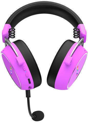 HATOR Hypergang 3 Ασύρματο Over Ear Gaming Headset με σύνδεση Bluetooth / USB Μωβ
