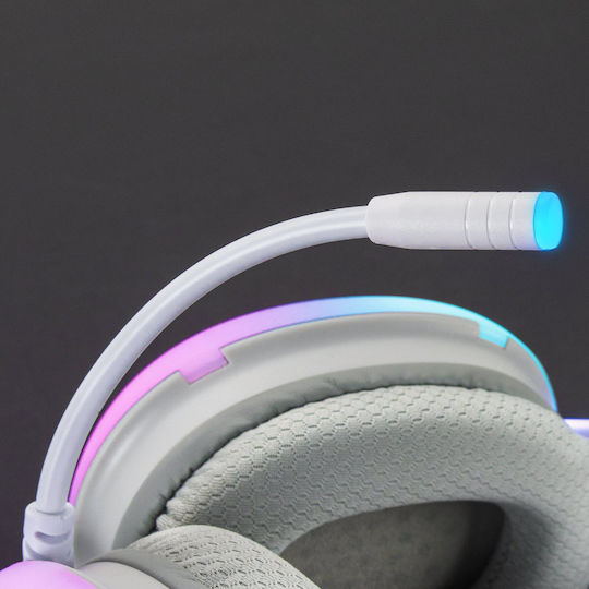 Mars Gaming Mh-Glow Over Ear Gaming Headset with 3.5 mm Connectivity White for Nintendo Switch