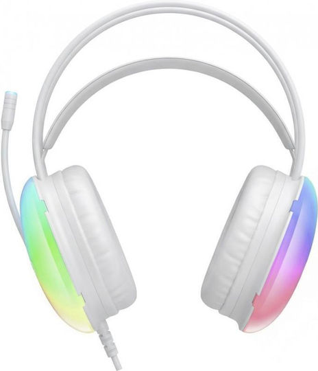 XO GE11 Over Ear Gaming Headset with 3.5mm / USB Connectivity White