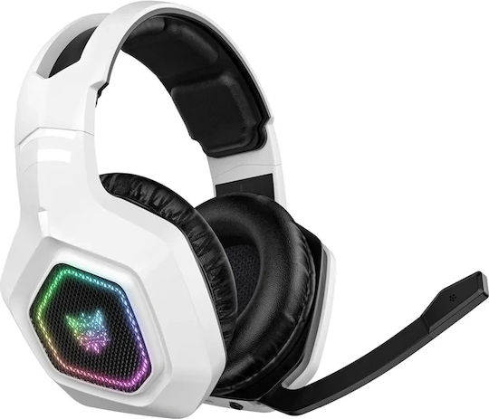 Onikuma T209 Wireless Over Ear Gaming Headset with Bluetooth Connection White for PC