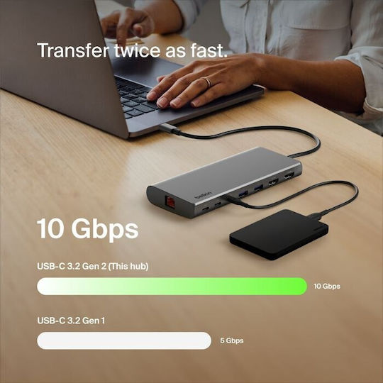 Belkin Connect USB-C Stație de andocare cu HDMI 4K PD Ethernet
