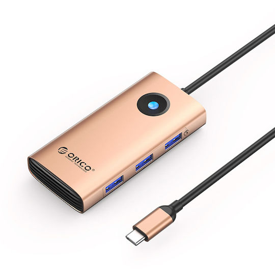 Orico USB-C Docking Station mit HDMI 4K PD Ethernet Rose Gold (PW11-6PR-RG-EP)