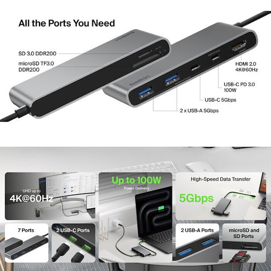 Belkin Connect USB-C Docking Station με HDMI Γκρι