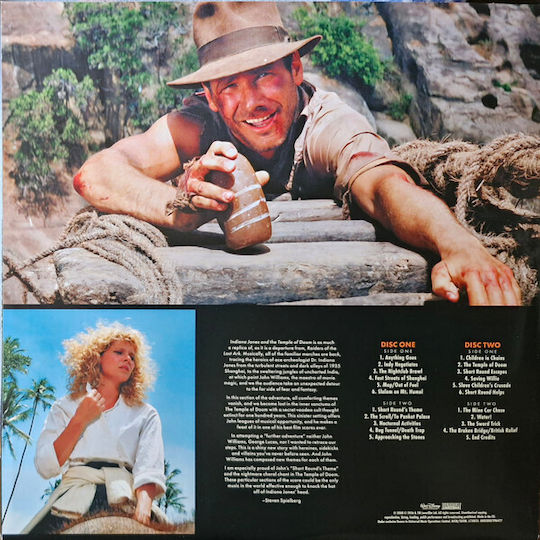 O.s.t John Williams Indiana Jones Temple Doom 2lp Orange Vinyl