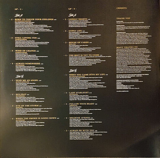 Scorpions Born To Touch Your Feelings 2 Vinyl