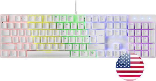 Mars Gaming MK422 Gaming Mechanical Keyboard with Custom Red switches and RGB lighting (English US)