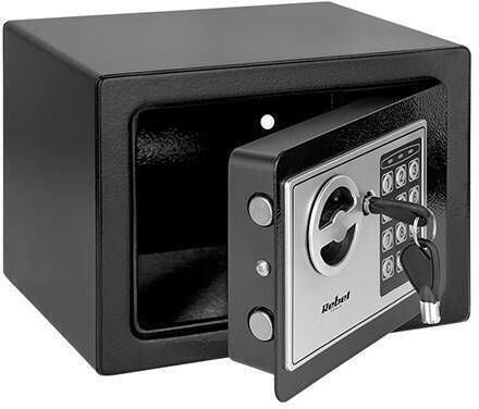 Rebel OMS Sicherheitsschränke mit Digitalem Schloss und Schlüssel M23xP17xH17cm Gewicht 1,8kg