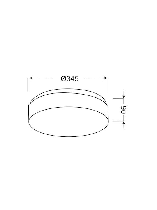 Aca Parfait Таванно осветление 34бр Бяла с Фасунга E27