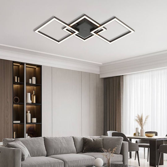 Vivalux SONOMA Deckenleuchte 63,5 cm Schwarz mit Integrierter LED