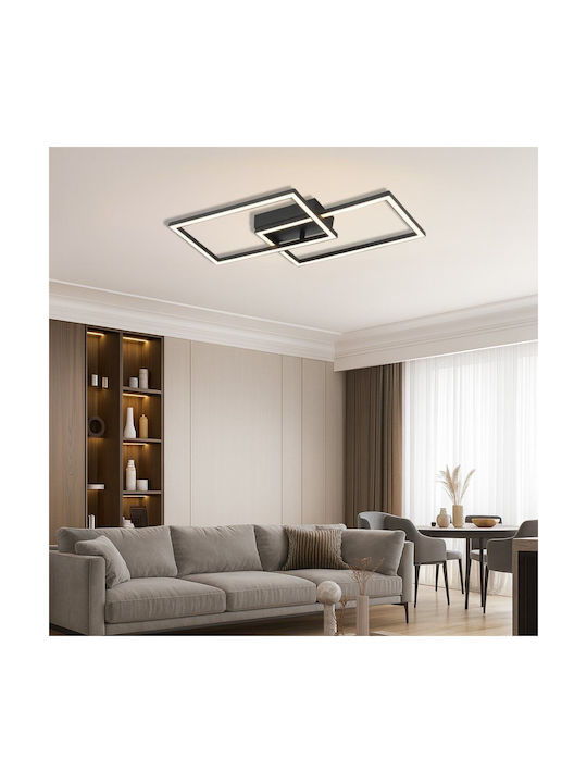 Vivalux Ceiling Mount Light 49cm Black with Integrated LED