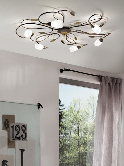 Eglo Gerbera Ceiling Mount Light 78cm Copper with Socket G9