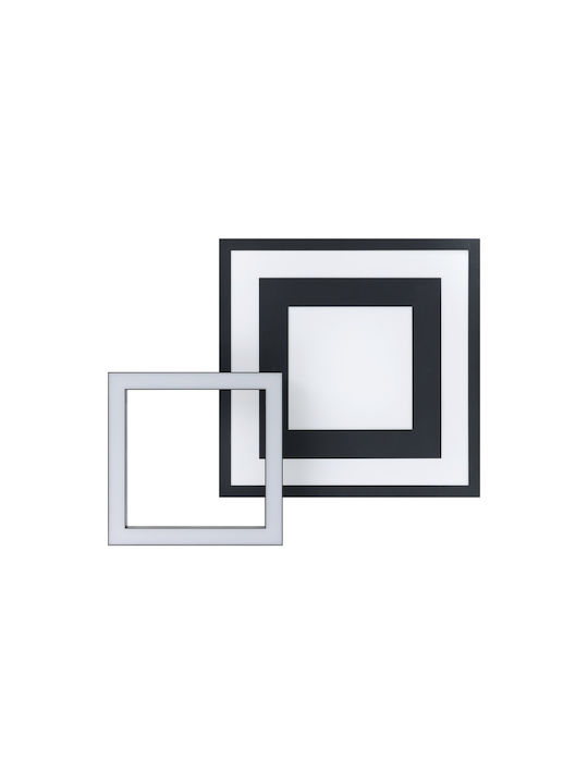Eglo Savatarila-Z Smart Ceiling Mount Light 45cm Black with Integrated LED and Remote Control