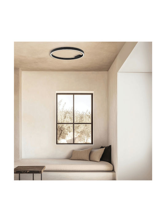 Zambelis Lights Ceiling Mount Light 60cm Black with Integrated LED