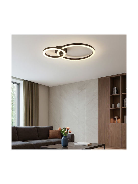 Vivalux Ceiling Mount Light 42cm Black with Integrated LED