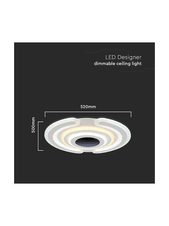 V-TAC Ceiling Mount Light 52cm White with Integrated LED and Remote Control