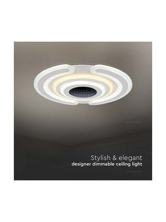 V-TAC Ceiling Mount Light 52cm White with Integrated LED and Remote Control