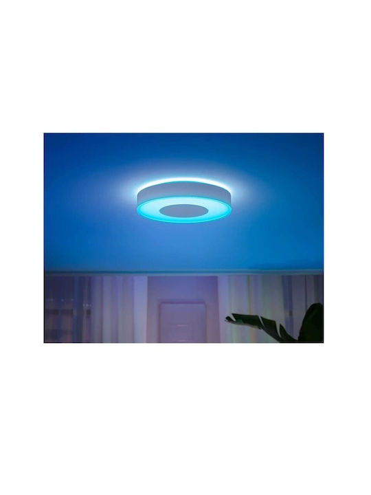 Philips Smart Ceiling Mount Light 42.5cm White with Integrated LED and Remote Control