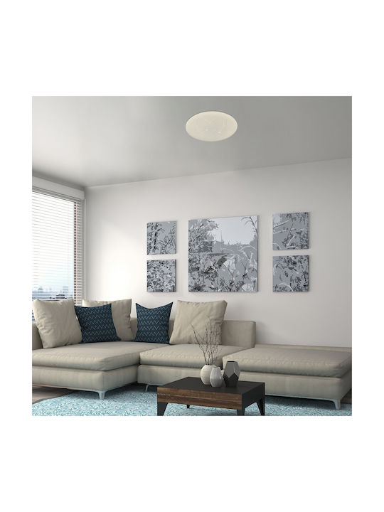 Rabalux Damien Smart Ceiling Mount Light 39cm White with Integrated LED and Remote Control