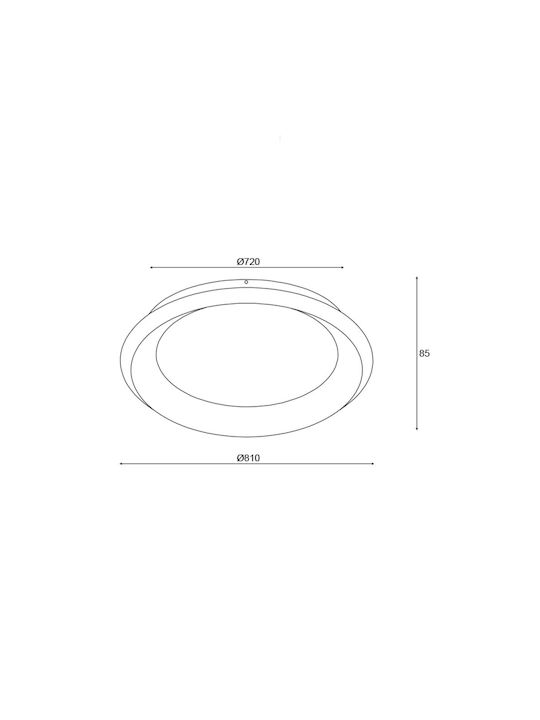 Aca Diana Ceiling Mount Light 81cm White with Integrated LED