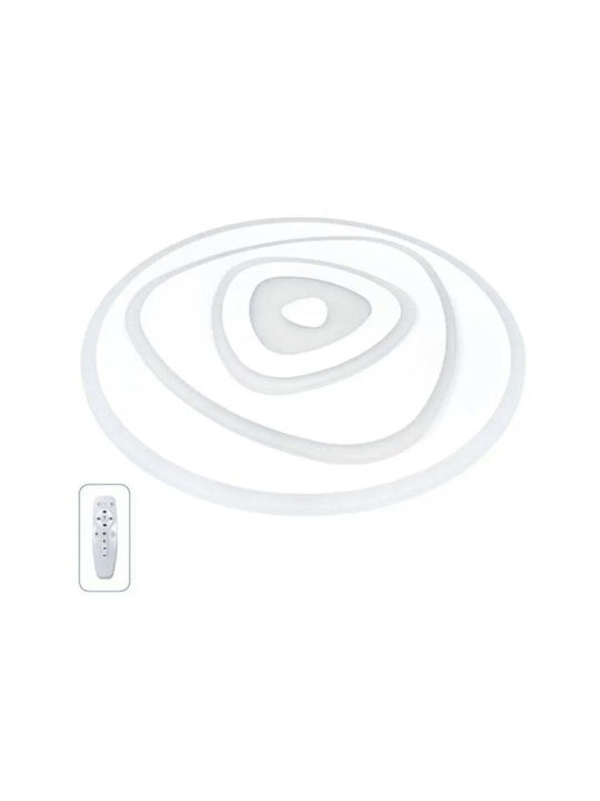 Optonica Ceiling Mount Light 50cm White with Integrated LED and Remote Control