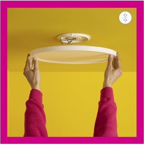 WiZ Smart Ceiling Mount Light 22cm White with Integrated LED and Remote Control