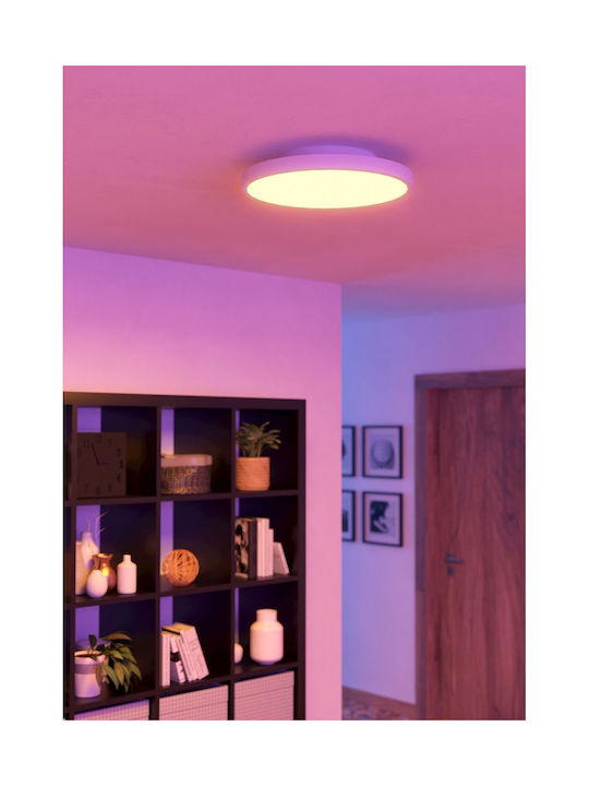 Eglo Turcona Smart Ceiling Mount Light 45cm White with Integrated LED and Remote Control