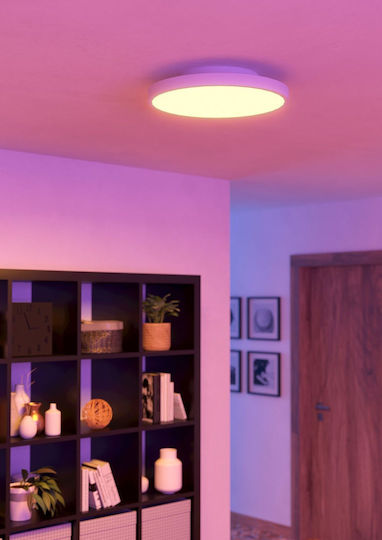 Eglo Turcona Smart Ceiling Mount Light 45cm White with Integrated LED and Remote Control