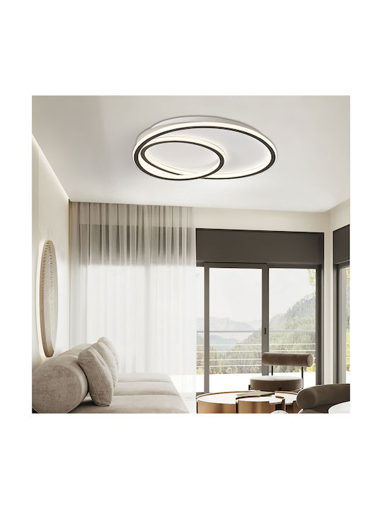 Viokef Arla Ceiling Mount Light Black with Integrated LED
