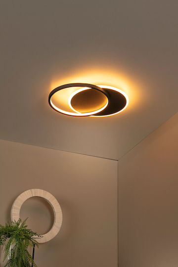 Lucide Lightning Lumină Plafonieră de Tavan Neagră cu LED Integrat
