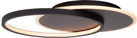 Lucide Lightning Lumină Plafonieră de Tavan Neagră cu LED Integrat