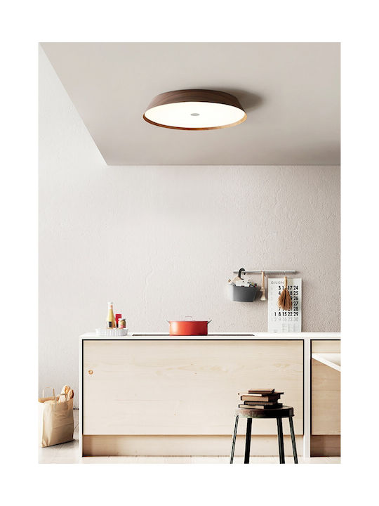 VK Lighting Ceiling Mount Light 42cm Brown with Integrated LED