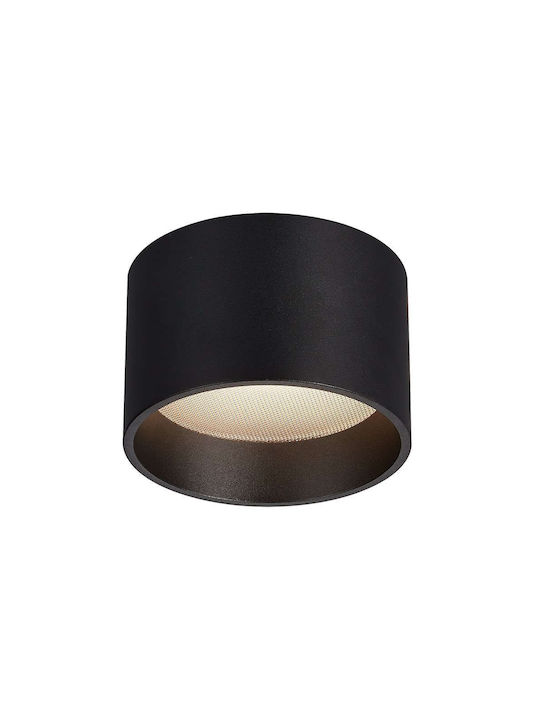 VK Lighting Ceiling Mount Light Bathroom 11cm Black with Integrated LED