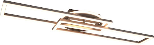 Trio Lighting Twister Πλαφονιέρα Οροφής 90.5εκ. Γκρι με Ενσωματωμένο LED και Τηλεχειριστήριο