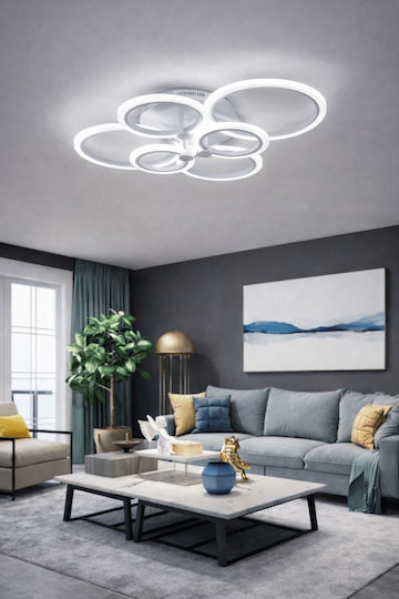 Universo Illuminazione Deckenleuchte 79cm Silber mit Integrierter LED