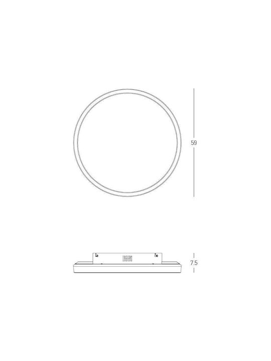 Zambelis Lights Ceiling Mount Light Gold with Integrated LED