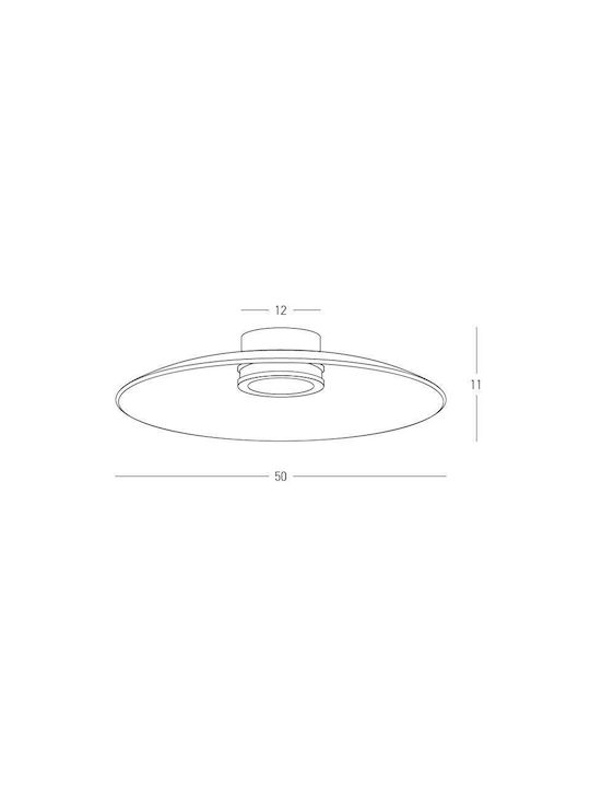 Zambelis Lights Ceiling Mount Light Black with Integrated LED