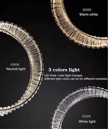 Home Lighting Ovela Πλαφονιέρα Οροφής 60εκ. Χρυσή με Ενσωματωμένο LED και Τηλεχειριστήριο