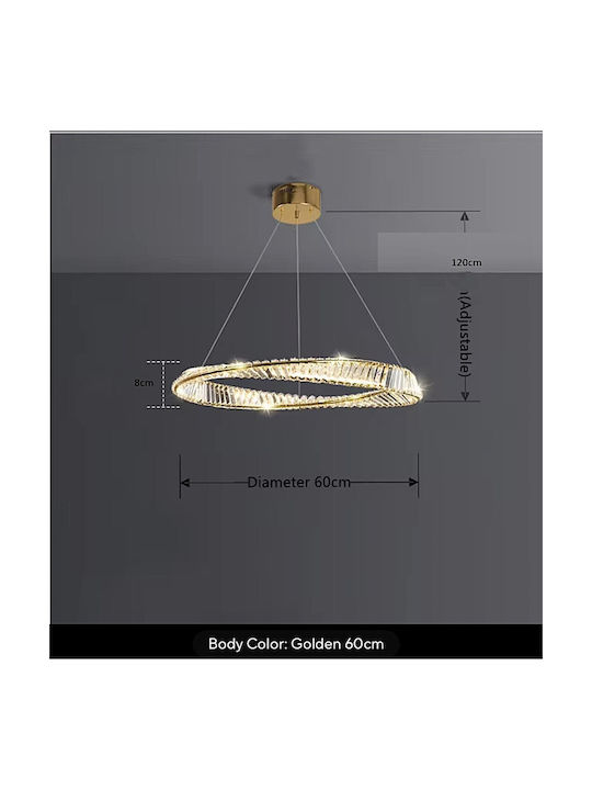 Home Lighting Ovela Ceiling Mount Light 60cm Gold with Integrated LED and Remote Control