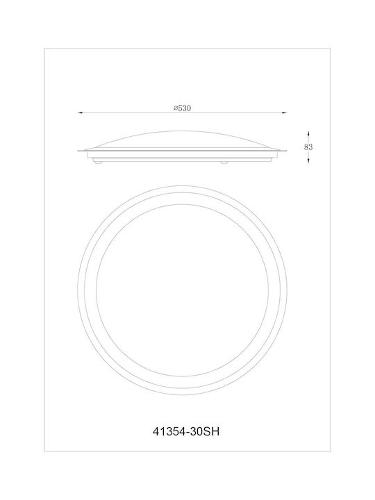 Globo Lighting Таванно осветление 53бр Бяла с Вграден LED и Дистанционно Управление