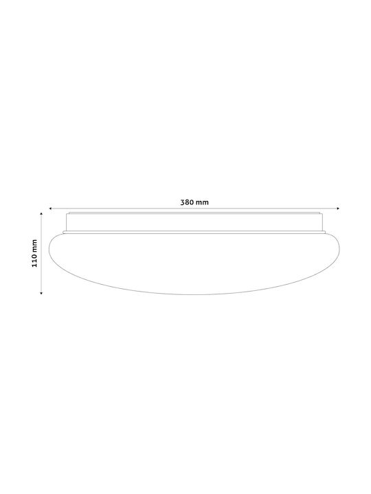 Avide ACLO38CW-24W Ceiling Mount Light 38cm White with Integrated LED
